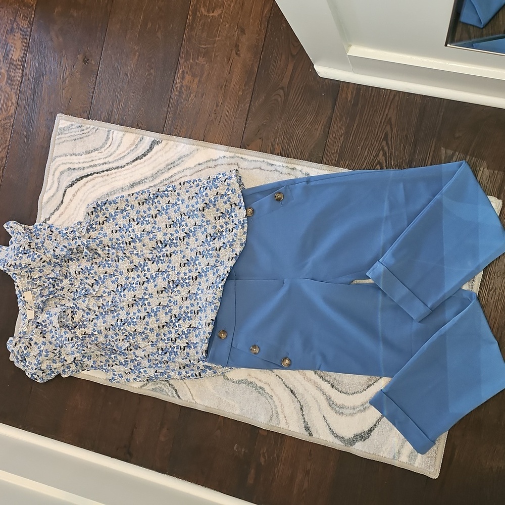 LOFT Blue Ankle Pants  NWT